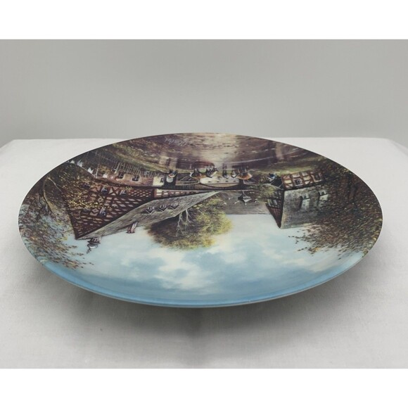 At The Horse Trough Collector Plate COA & Box 1991 Helmut Glossl Artist Germany - Picture 7 of 12